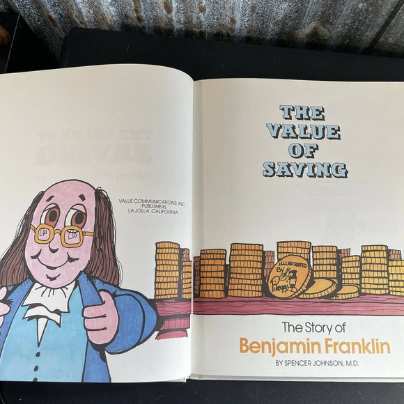 ValueTales Series Lot of 2-Value of Giving & Value of Saving Ben Franklin 1st Ed - Picture 5 of 12